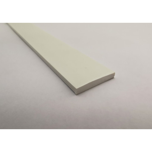 PVC Plastic Rigid Flat Bar Edging White 19mm x 3mm x 1m